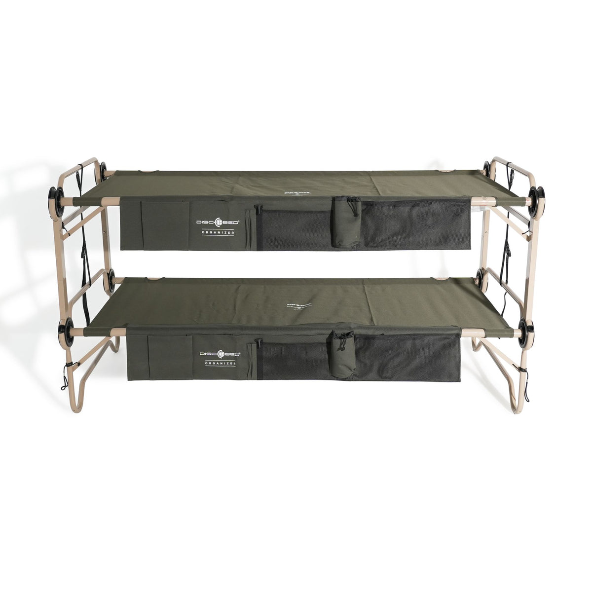 Arm-O-Bunk Bunk Bed with Side Organisers - Olive Green