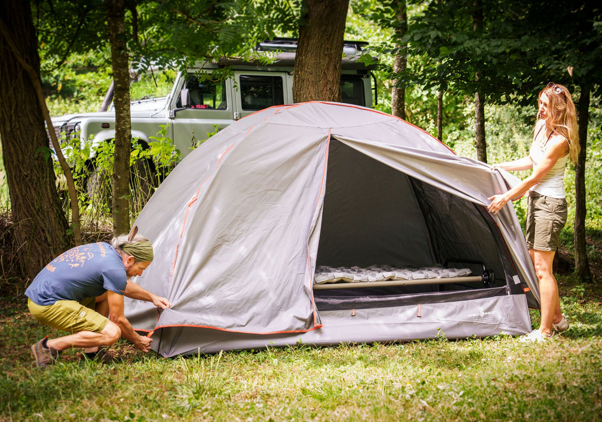 Camping equipment ready for a spring check