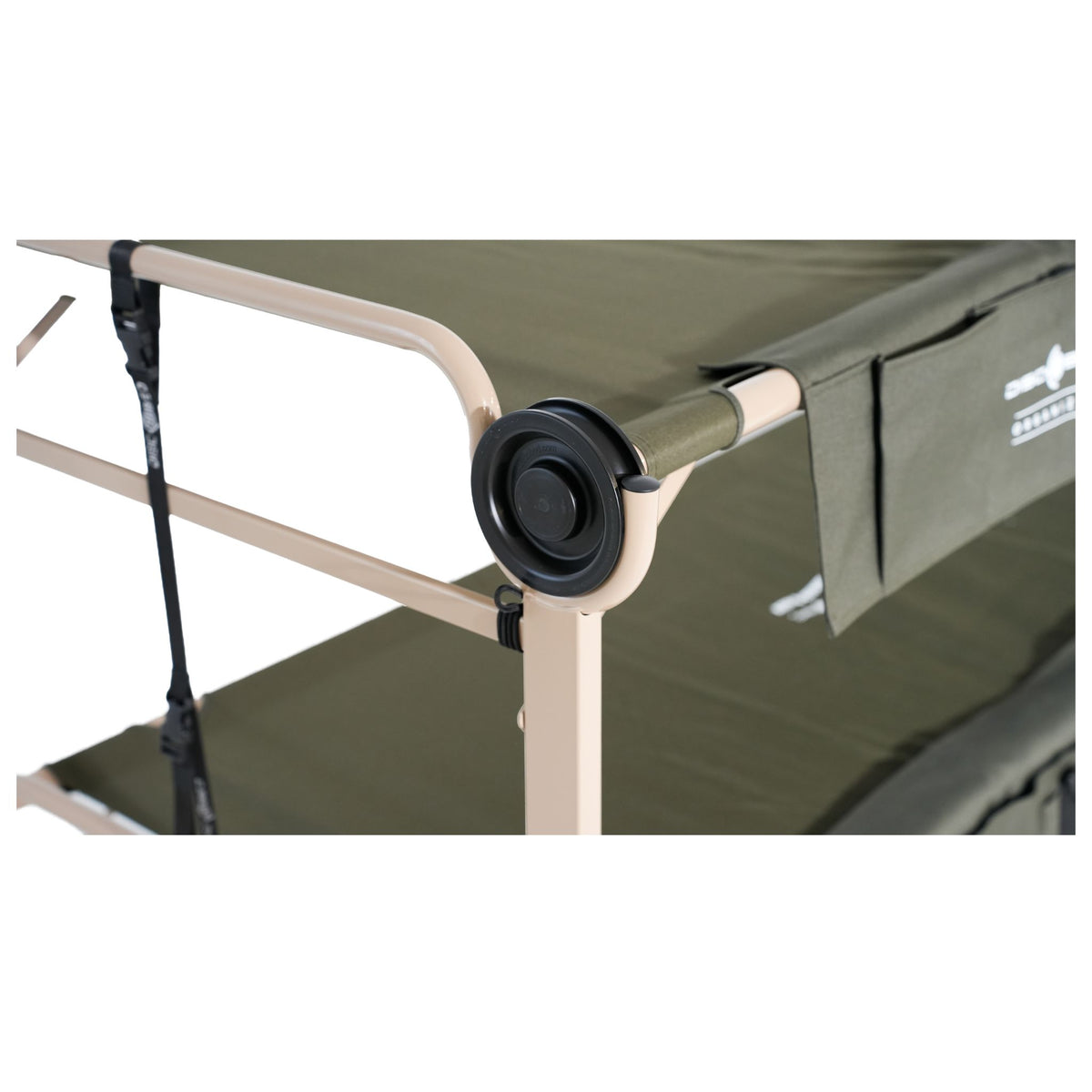 Arm-O-Bunk Bunk Bed with Side Organisers - Olive Green