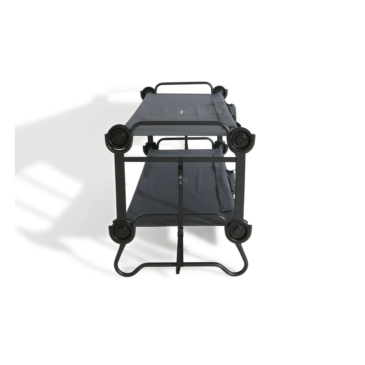 Disc-O-Bed L Bunk Bed with Side Organisers Charcoal