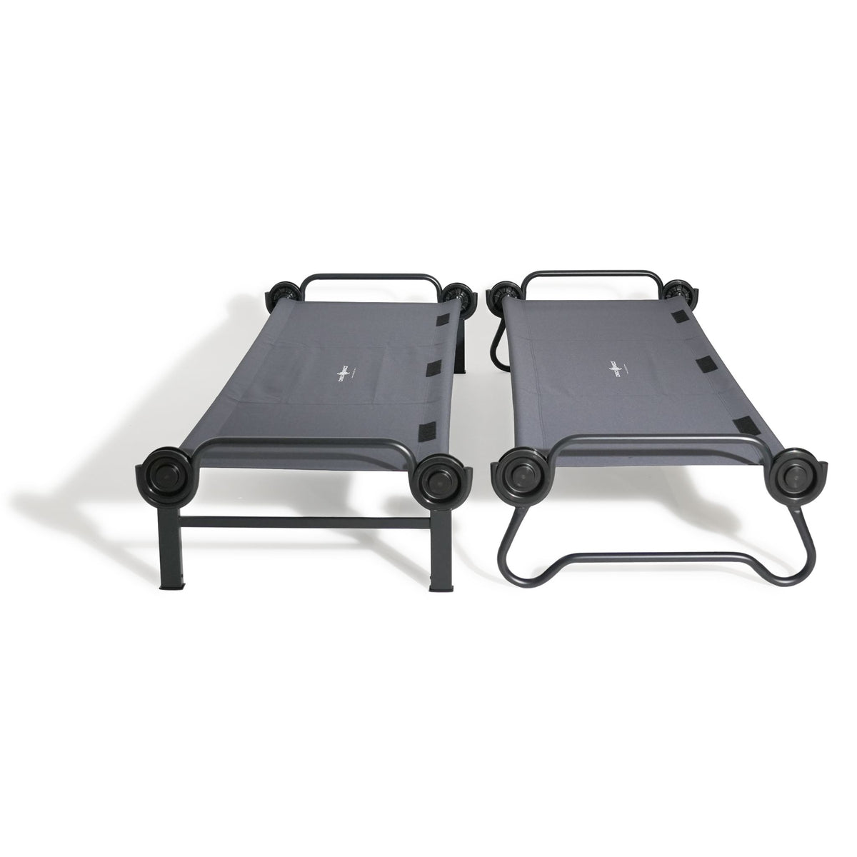 Disc-O-Bed L Bunk Bed with Side Organisers Charcoal