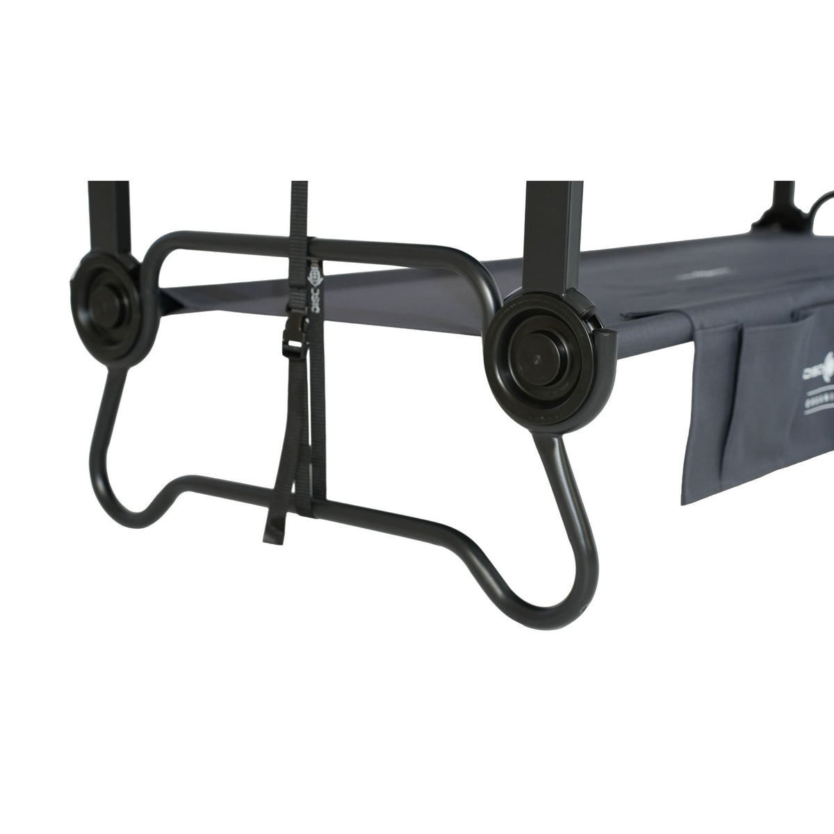 Disc-O-Bed L Bunk Bed with Side Organisers Charcoal
