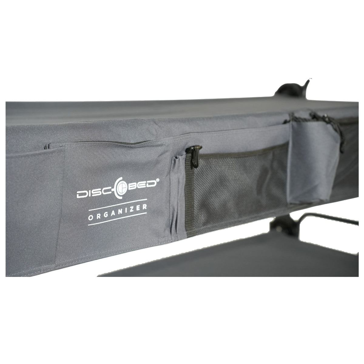 Disc-O-Bed L Bunk Bed with Side Organisers Charcoal