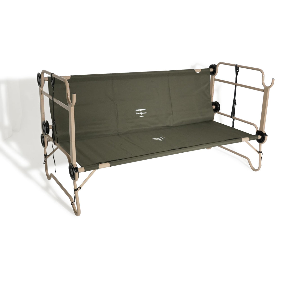 Arm-O-Bunk Bunk Bed with Side Organisers - Olive Green
